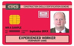 Red experienced cscs card